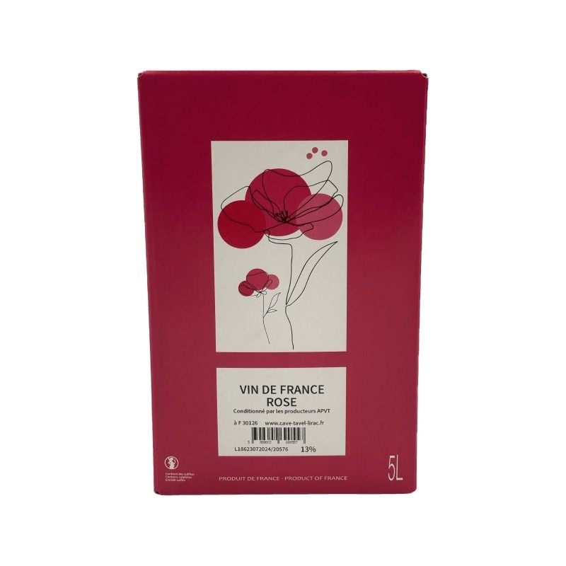 Les Vignerons De Tavel - Vin De France Rose Bib 5 Litres | French R...