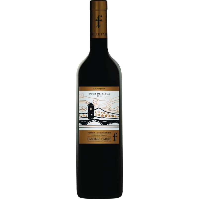 FAMILLE FABRE "TOUR DE RIEUX - LA BERGERIE" 2021 AOC MINERVOIS ROUGE BIO 75 CL CRD - Vin Rouge Bio