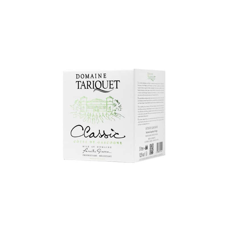 Domaine Tariquet Classic Cubique Bib 3 Litres | French White Wine