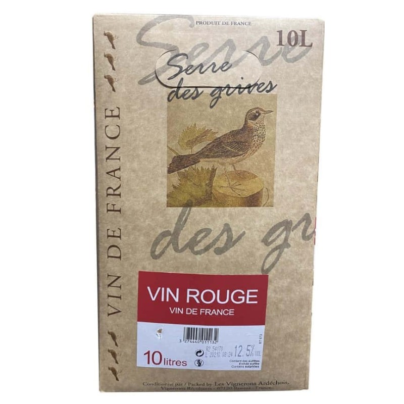 Vignerons Ardechois - Vdf Ardeche Rouge Serre Des Grives Bib 10 Lit...