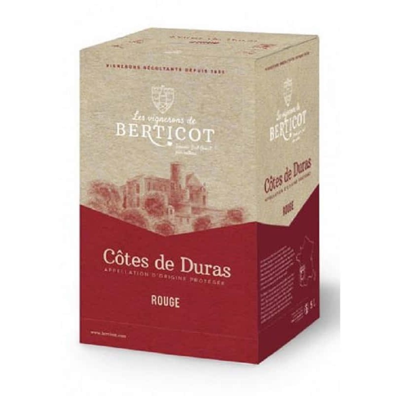 Les Vignerons De Berticot Cotes De Duras - Bib 5 Litres | French Re...