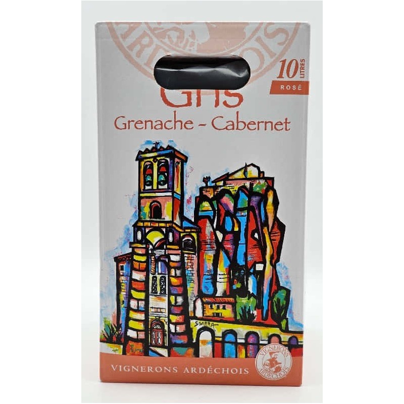 Vignerons Ardechois - Igp Ardeche Rose Gris D'ardeche Bib 10 Litres...
