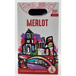 Vignerons Ardechois - Igp Ardeche Rouge Merlot Bib 10 Litres | Fren...