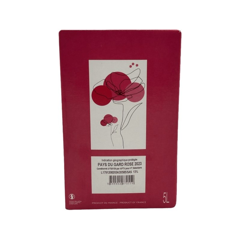 Les Vignerons De Tavel - Igp Du Gard Rose Bib 10 Litres | French Ro...