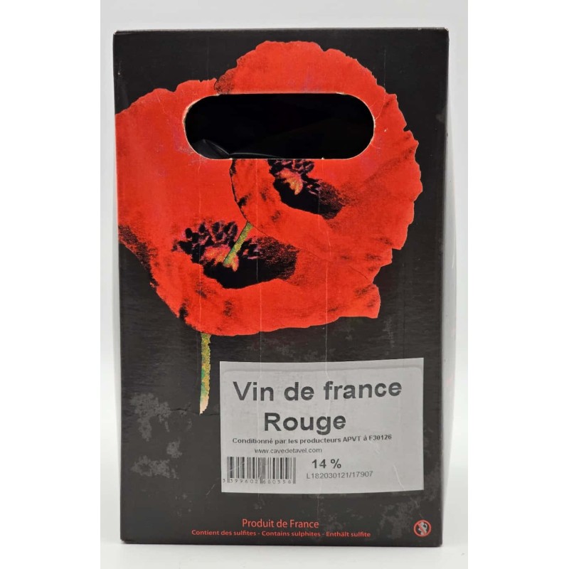 Les Vignerons De Tavel - Vin De France Rouge Bib 5 Litres | French ...
