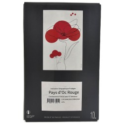 Les Vignerons De Tavel - Igp Pays D'oc Merlot Rouge Bib 10 Litres - Red Wine 10L Bag-in-Box