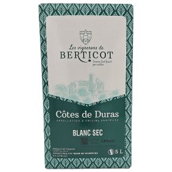 Les Vignerons De Berticot Cotes De Duras - Bib 5 Litres - White Wine 5L Bag-in-Box