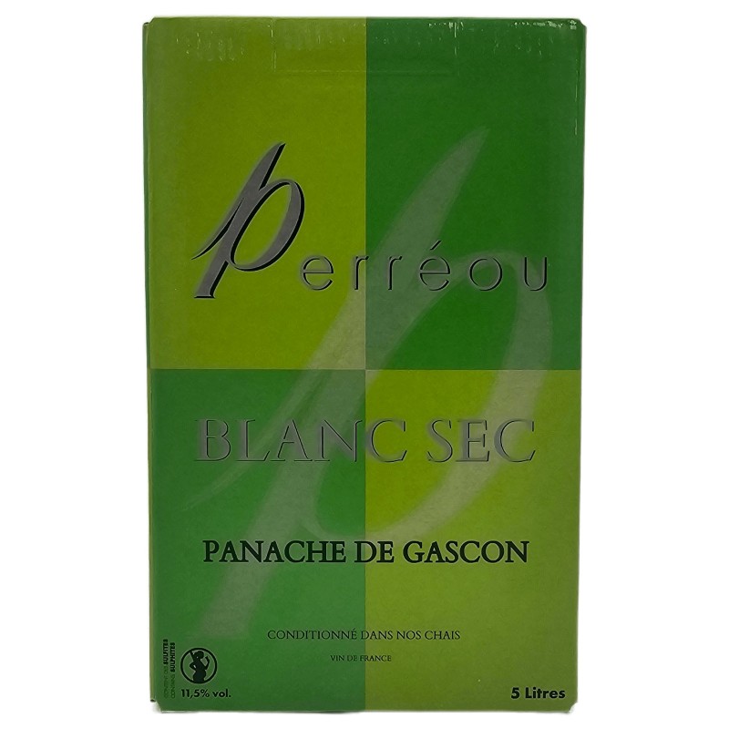 Domaine de Perreou Le Panache du Gascon Blanc Sec - Bib 5 Litres White VDF Sud Ouest Blanc 5L 11.5% CRD