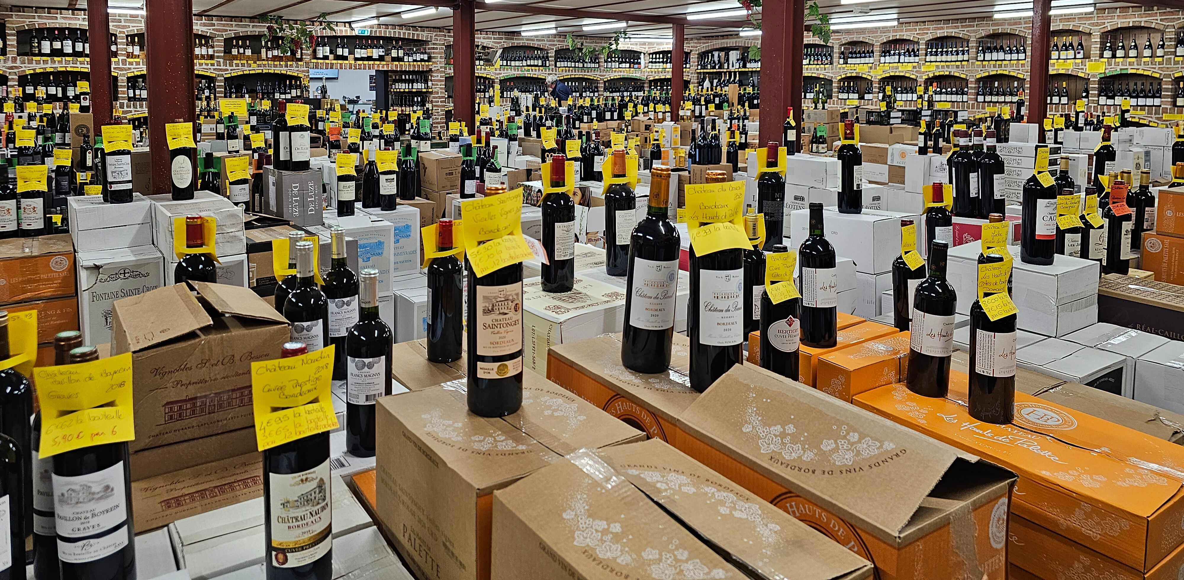 Inside the Halles de Quercamps wine cellar, Northern France